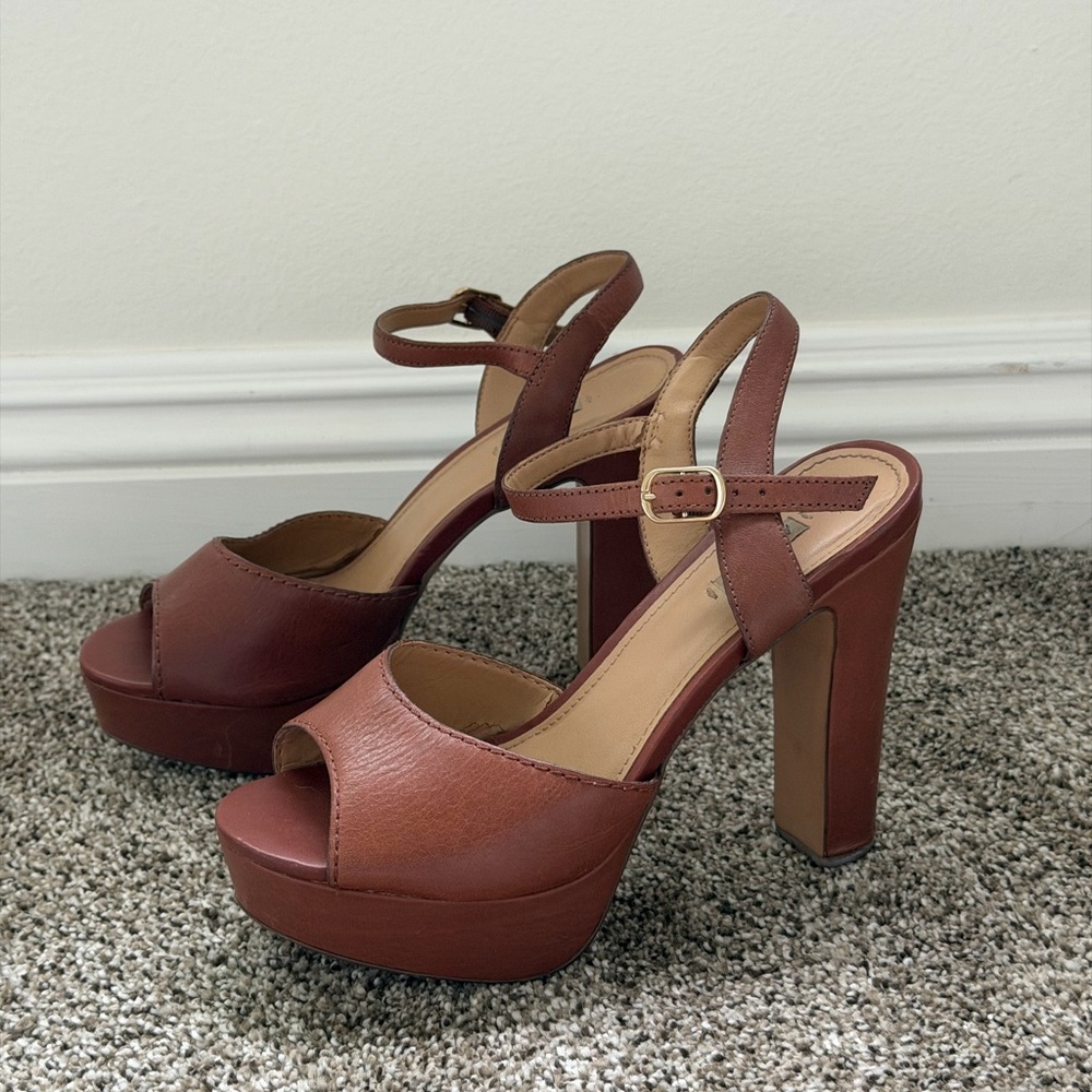 Elegant Brown Platform Heels